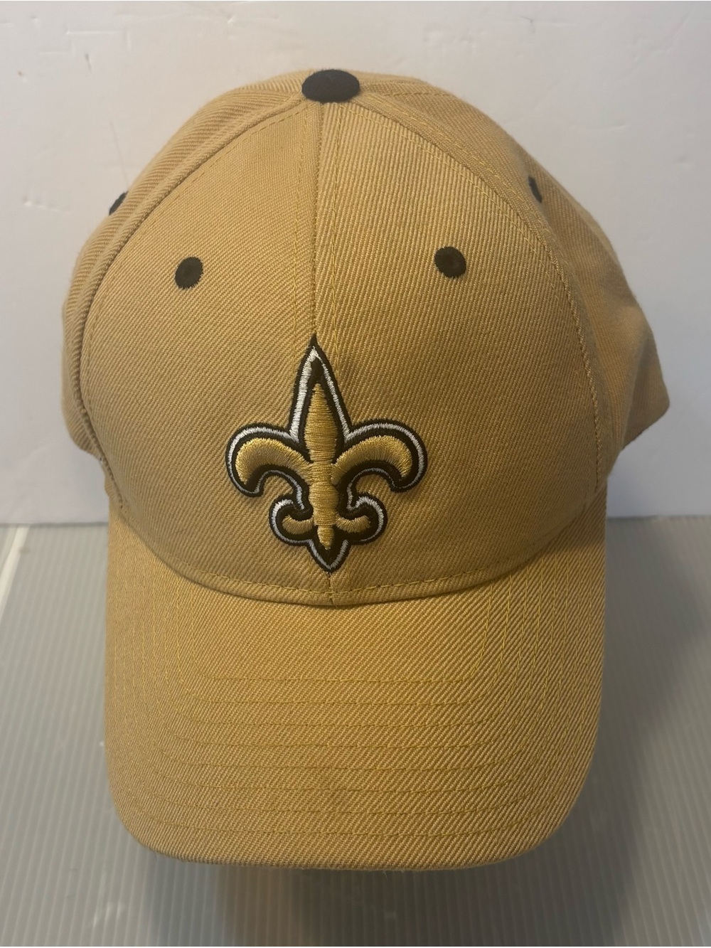 Vintage Reebok New Orleans Saints NFL Hat Cap Gold On Field Adjustable
